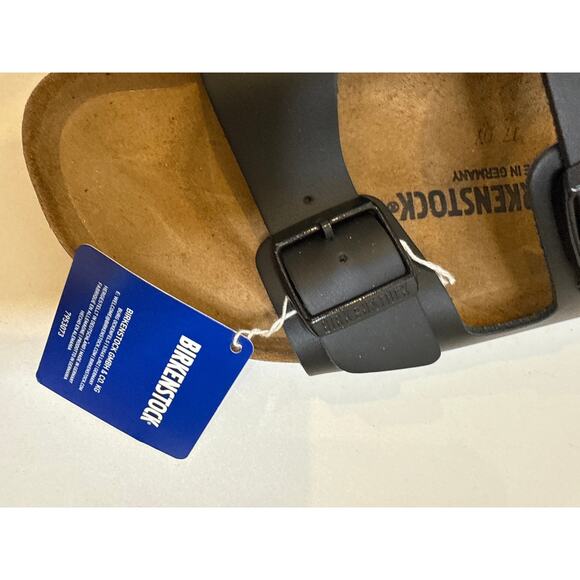 Birkenstock Arizona Black Strap Oiled-Leather Sandals Sz 44/US Men’s 11 NWT main image 4